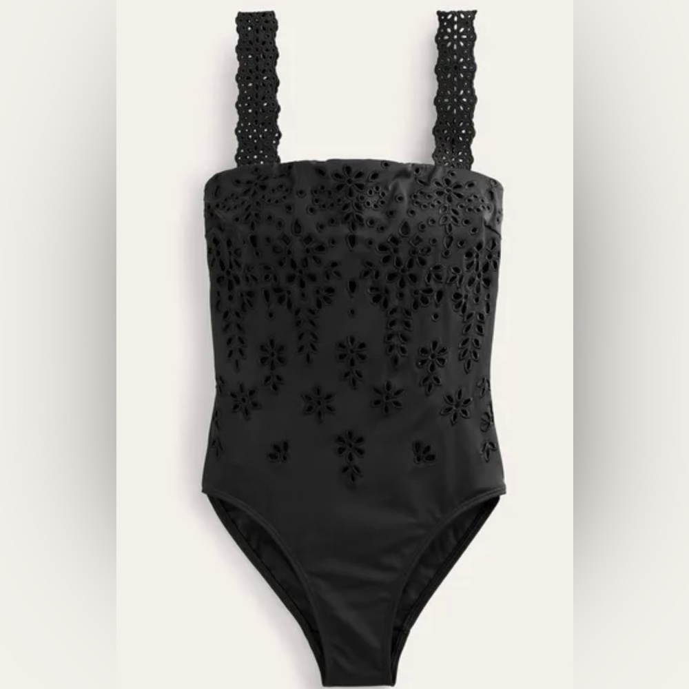 Boden Square Neck Swimsuit, women, Size 10